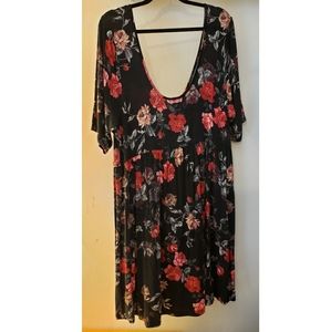 Torrid Cinch Front Floral Babydoll Top